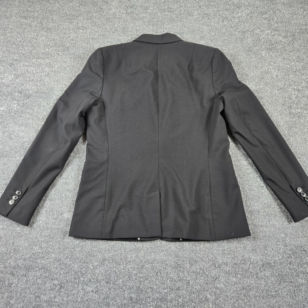 Banana Republic 95% Woo Blazer Womens 6 Petite Black 95%Wool Blend Single Button - Picture 4 of 10